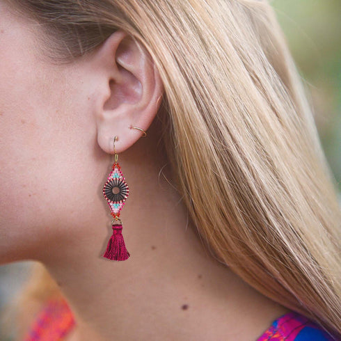 Beaded Tassel Earrings
